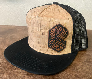 Pretty Lights- Cork & Leather Hats- Geometric Prism Logo