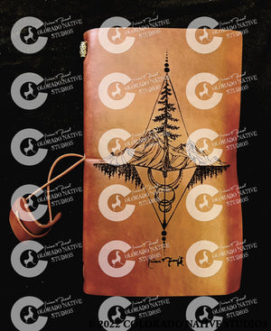 Leather Bound Journal Tree / Tan