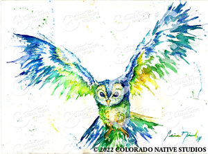 Owl Art Print (Watercolor)