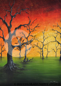 Rasta Trees Art Print (Oil/Acrylic)