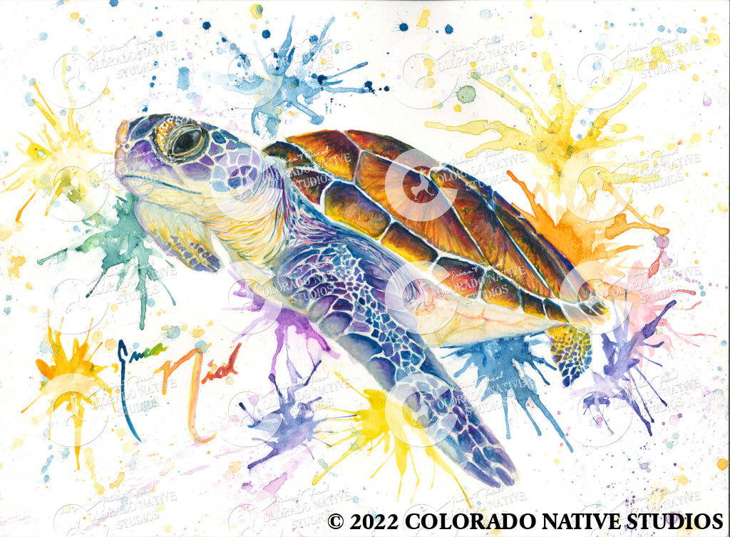 Turtle Art Print (Watercolor)