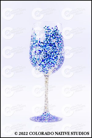 Aspen Wineglass Blue Glassware