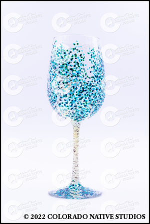 Aspen Wineglass Teal Glassware