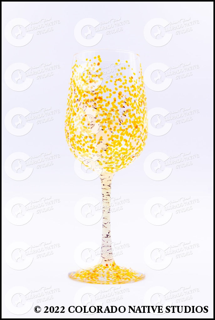 Aspen Wineglass Yellow Glassware